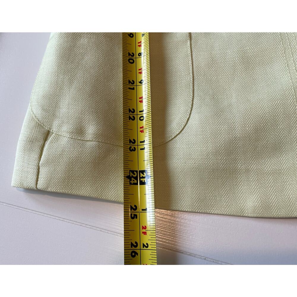 Emma James Linen Blend Blazer Butter Yellow Sz 10 Jacket 3/4 Sleeves Career - Picture 9 of 9